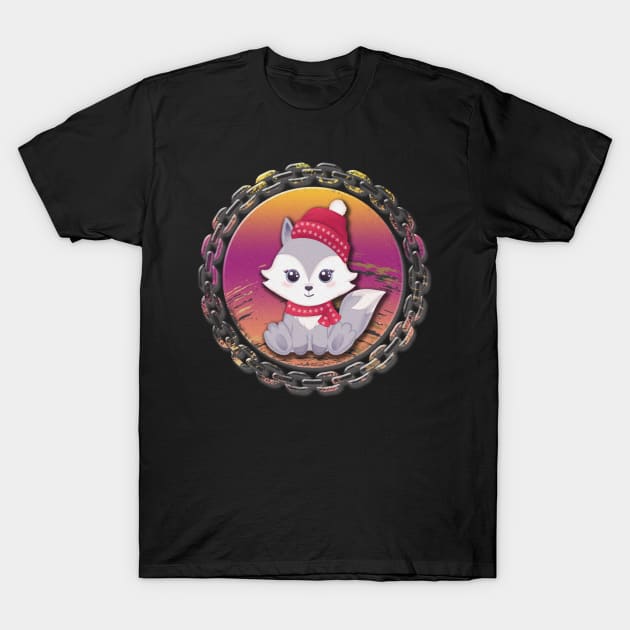 xmas winter fox T-Shirt by GreyMoonStudio